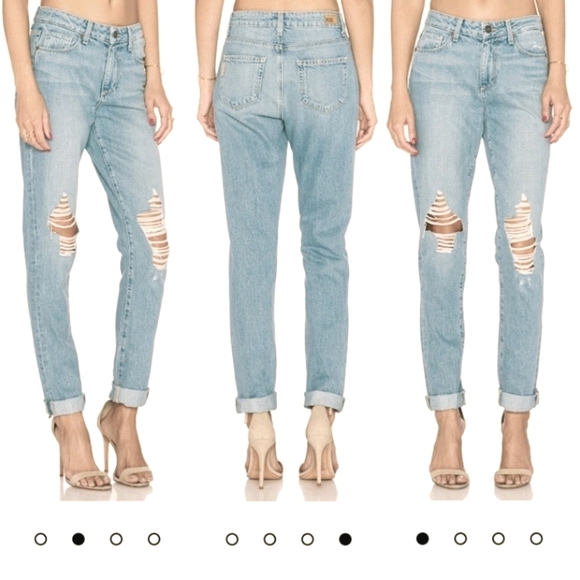 NWOT Paige Boyfriend Jeans Distressed Ripped - Picture 2 of 3